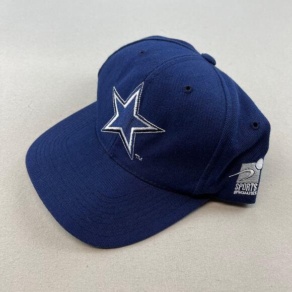 Vintage Dallas Cowboys Hat Cap Snapback Blue Sports Specialties Side Logo 90s - Picture 1 of 7